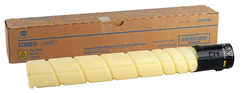 Minolta TN-321 Orjinal Sarı Toner Bizhub C-224 C-284 C-364 A33K250