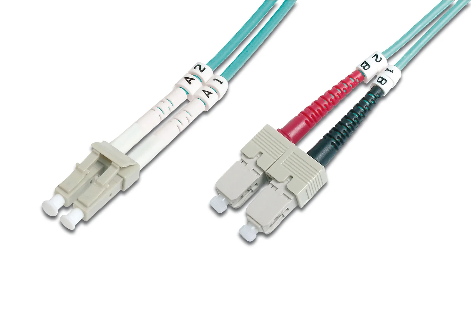 DIGITUS DK-2532-03/3 LC-SC Fiber Optik Patch Kablo, 3 metre, Multimode, Duplex, 50/125, OM3