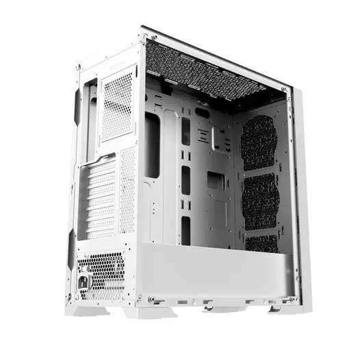 POWERBOOST PB-P1601BW 4-ARGB Fanlı Gaming EATX PC Kasası Beyaz görseli 1
