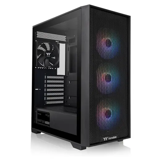 THERMALTAKE 650W 80+ BRONZE V290 TG CA-3Z7-65M1WE-00 3-ARGB FANLI Gaming Mid-Tower PC Kasası görseli 7
