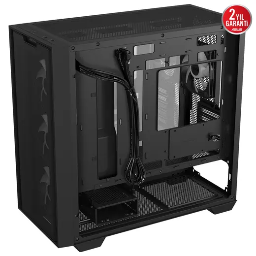 Asus A21 PLUS Siyah Temperli Cam mATX Mid Tower Fanlı ARGB Kasa görseli 5