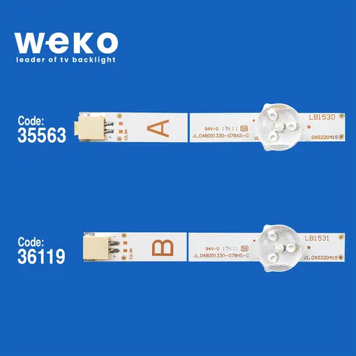 WKSET-5340 35563X4 36119X2 JL.D48051330-078AS-C/HS-C 6 ADET LED BAR (5LENS) alternatif görünüm