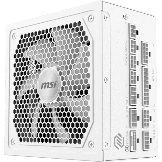 MSI MAG A1000GL 1000W WHITE 80+ Gold Full Modüler Güç Kaynağı görseli 5