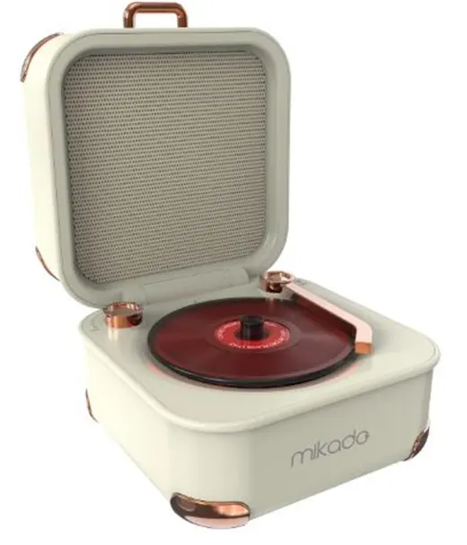 Mikado MD-62BT 5W 1200mAh Krem TF Kart + Bluetooth Destekli Klasik Retro Müzik Kutusu alternatif görünüm