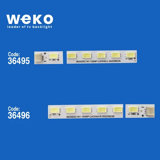 WKSET-5438 36495X1 36496X1 5630SSC141-15S4P-LUCK42 2 ADET LED BAR (60LED) alternatif görünüm