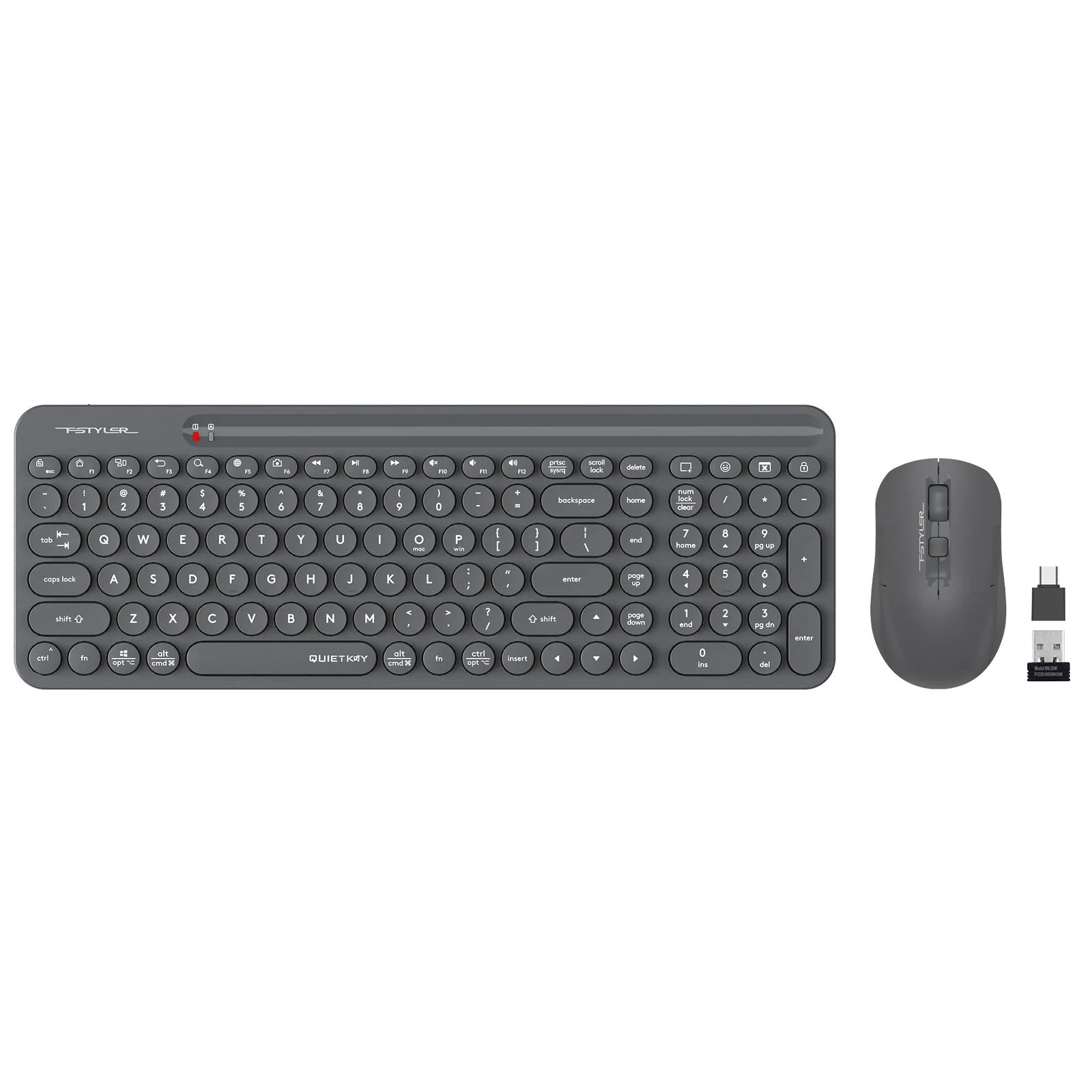 A4 TECH FG3300 AIR2 2.4 QMINI FN-MM SESSIZ KLAVYE&MOUSE SET GRI