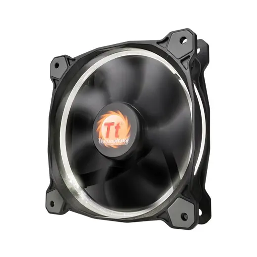 THERMALTAKE Riing CL-F038-PL12WT-A 120mm Beyaz Halka Ledli Titreşimsiz Kasa ve Radyatör Fanı görseli 7