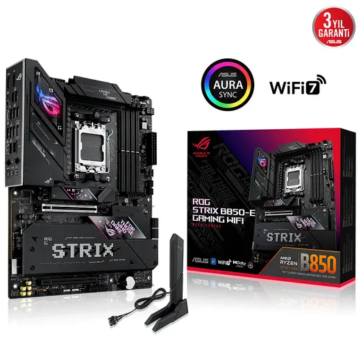 ASUS ROG STRIX B850-E GAMING WIFI-7 DDR5 HDMI DP PCIE 5.0 AM5 ATX / 90MB1J60-M0EAY0 görseli 2