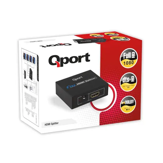 QPORT Q-SPL4 FULL HD 1 GİRİŞ 4ÇIKIŞLI HDMI SPLITTER (SİNYAL ÇOĞALTICI) görseli 3