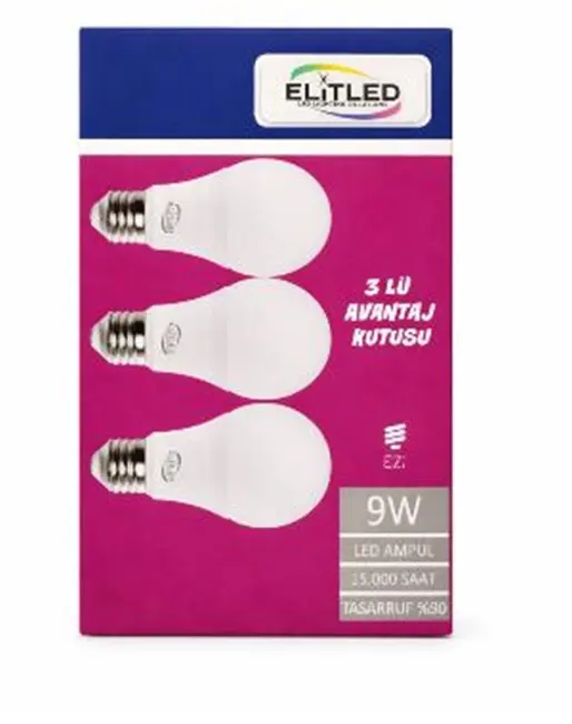 ELİTLED 9W 3LÜ SET AVANTAJ KUTU