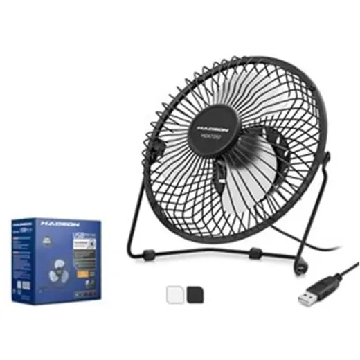 HADRON HDX7252 USB Metal Vantilatör 18 cm Siyah Beyaz alternatif görünüm