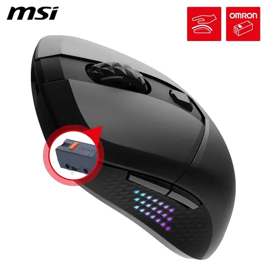 MSI VERSA 300 ELITE W 26000 DPI RGB 2.4GHz Bluetooth 5.3 Kablosuz Gaming Mouse görseli 6