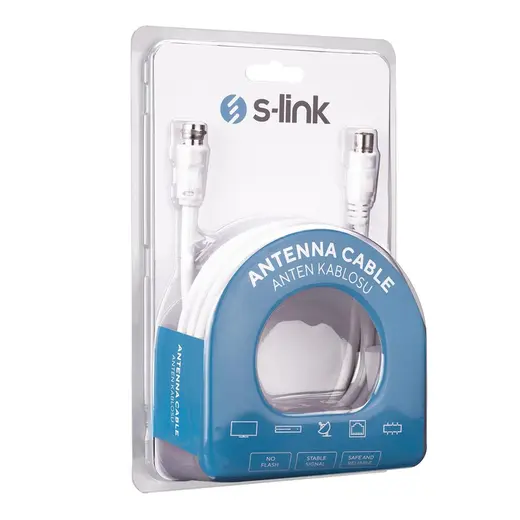 S-link SLX-843 3m TV 9.5M To RG6 F-M Anten Kablosu alternatif görünüm