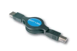 DIGITUS DA-RET-USB01 USB 1.1 Makaralı Kablo, USB-A erkek/USB-B erkek, 1.20 metre