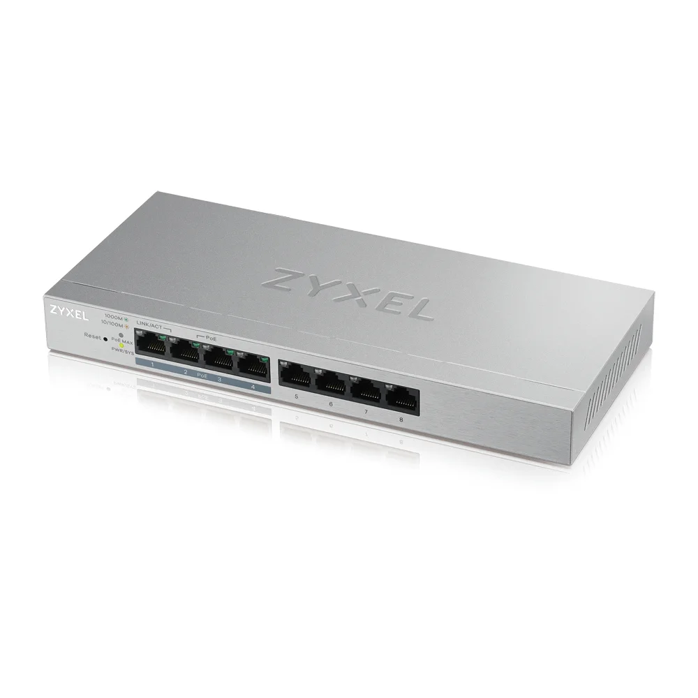 Zyxel GS1200-8HPV2 8Port 10/100/1000 Gigabit PoE Switch