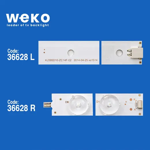 WKSET-5818 36628X3 KJ395D10-ZC14F-02 01 303KJ395033 3 ADET LED BAR (BÖLÜNMÜŞ SET) 6 ADET alternatif görünüm