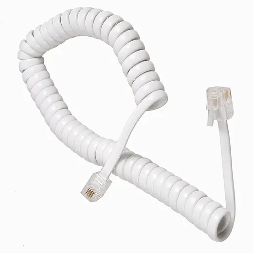 TELEFON SPİRAL KABLO BEYAZ 4P/4C