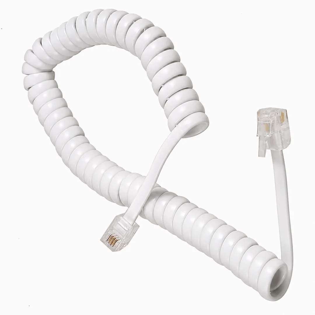 TELEFON SPİRAL KABLO BEYAZ 4P/4C