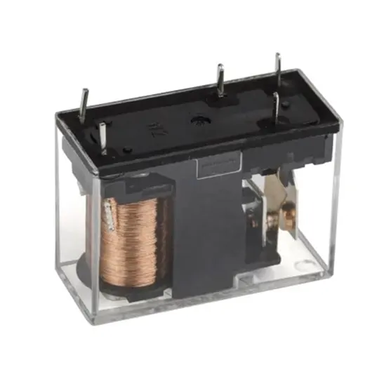 12 VOLT ROLE TEK KONTAK 5 BACAK 10 AMPER ŞEFFAF (HLS-14F1L-DC12V-C) alternatif görünüm