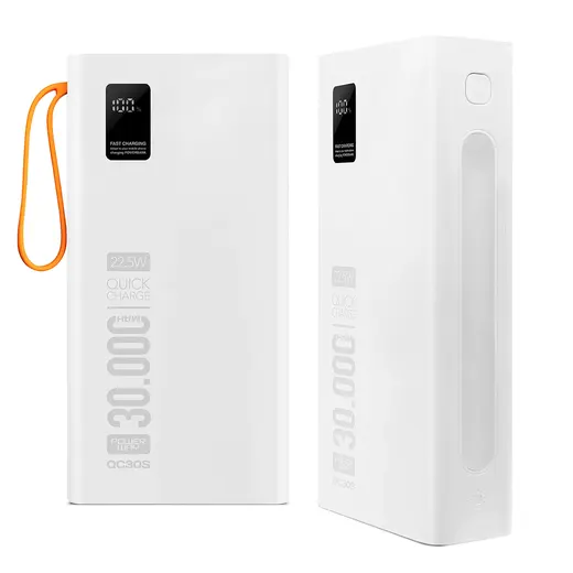 POWERWAY QC30S 30000 MAH DİJİTAL GÖSTERGELİ KENDİNDEN KABLOLU POWERBANK alternatif görünüm