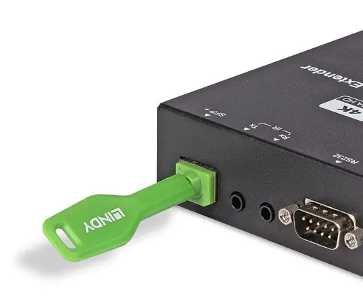 LINDY LIN-47911 SFP Port Kilidi, Yeşil Renk SFP Port Blocker key, Green görseli 3