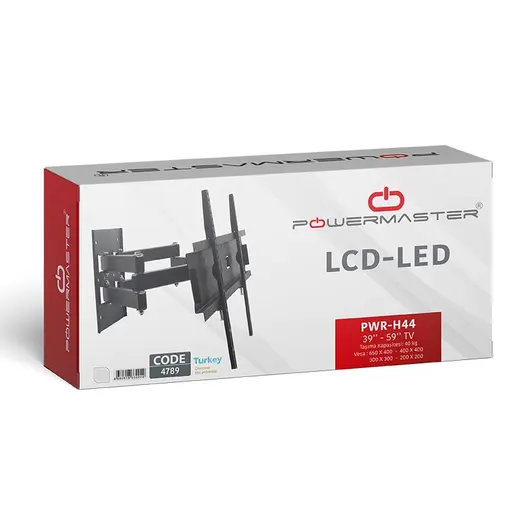POWERMASTER PWR-H44 39 - 55 ÇİFT KOLLU KİLİTLİ HAREKETLİ DUVAR ASKI APARATI alternatif görünüm