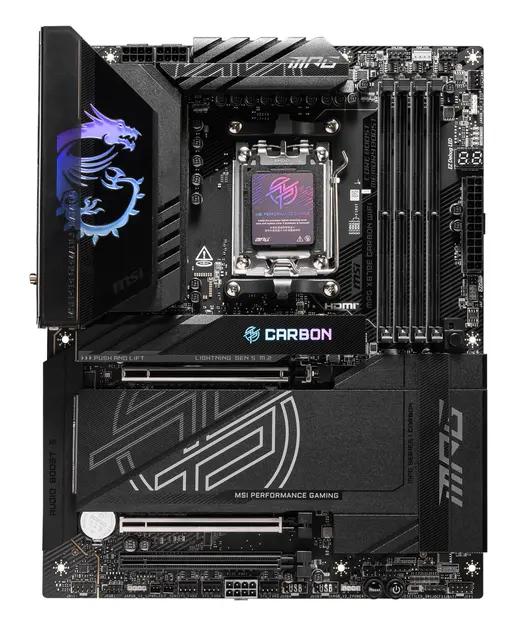 MSI MPG X870E CARBON WIFI7 DDR5 HDMI-DP TYPEC PCIE 5.0 AM5 ATX görseli 6