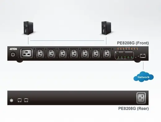 ATEN ATEN-PE8208G Eco PDU/Power Distribution Unit (Elektrik Güç Dağıtım Ünitesi) görseli 3