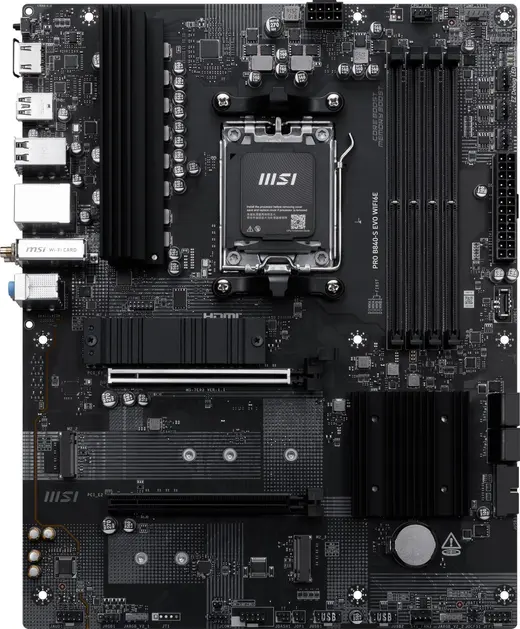 MSI PRO B840-S EVO WIFI6E DDR5 HDMI-TYPEC PCIE 4.0 AM5 ATX görseli 6