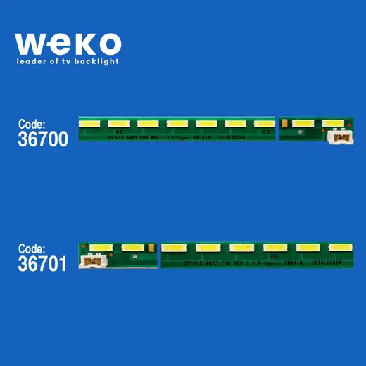 WKSET-5789 36700X1 36701X1 55 V15 ART3 FHD REV 1.2 1 L/R 2 ADET LED BAR (63LED) alternatif görünüm