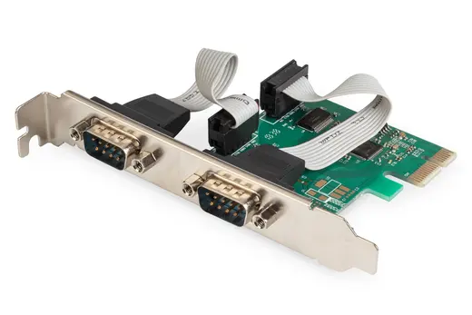 DIGITUS DS-30000-1 2 Port Seri PCI Express Kartı, 2 x Seri (DB9 erkek), ASIX99100 chipset'li, Low Profile braket'li görseli 3