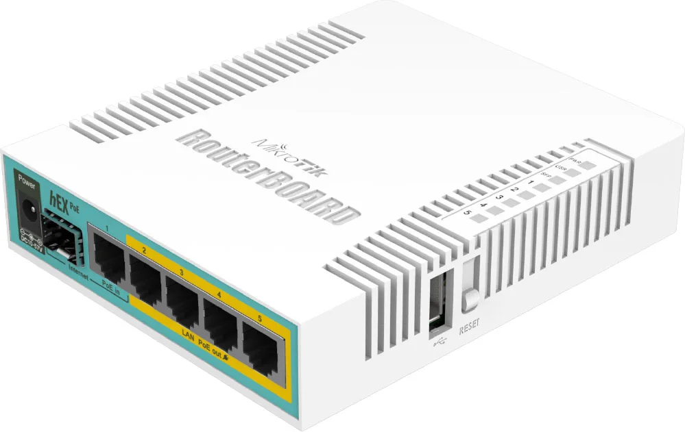 Mikrotik RB960PGS HEX POE 5 PORT 10/100/1000 Switch and Router POE SFP, L4
