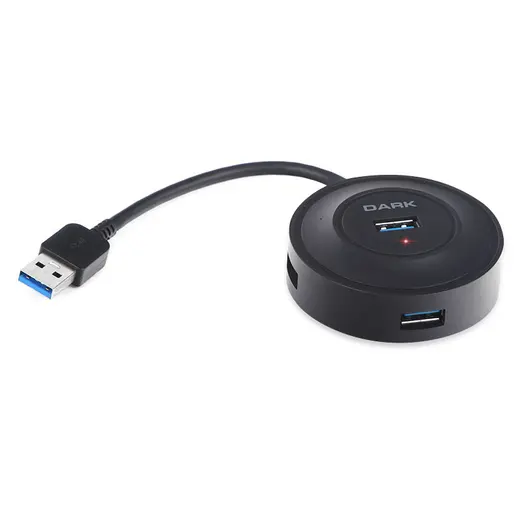 DARK 4port DK-AC-USB344 USB 3.0 Siyah USB Çoklayıcı Hub alternatif görünüm