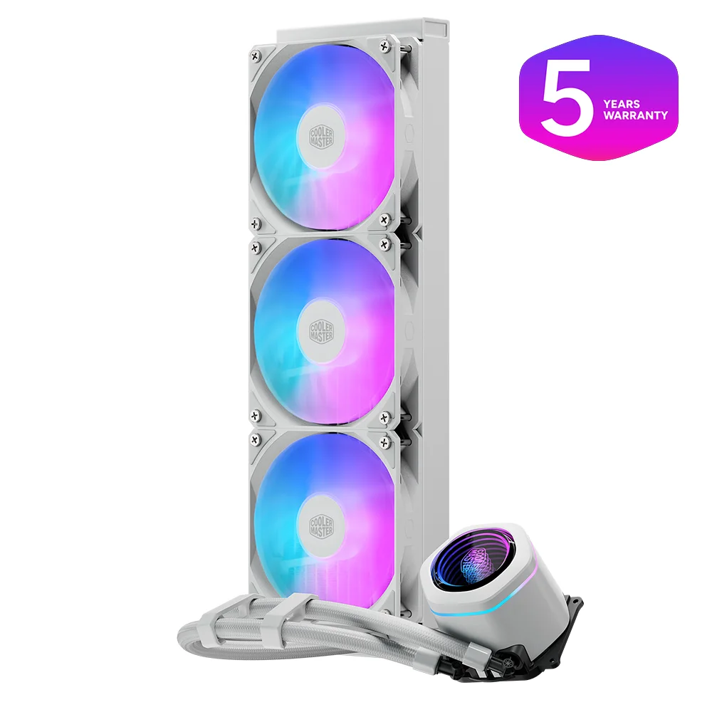 COOLERMASTER 360MM MASTERLIQUID CORE NEX MLX-D36M-A18PA-RW ARGB AM5-1851p Sıvı Soğutmalı İşlemci Fanı Beyaz