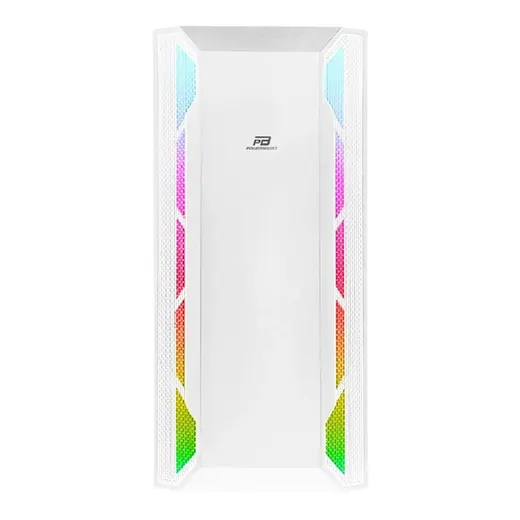POWERBOOST VK-G3701W 3-RGB Fanlı Gaming Mid-Tower PC Kasası Beyaz görseli 2