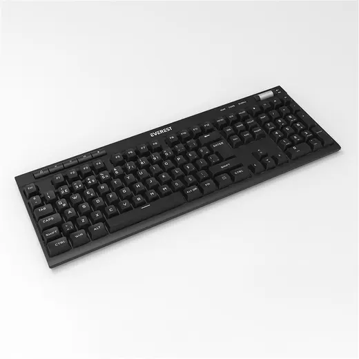 Everest KB-68 Shin Siyah Rainbow Q Membrane Klavye RGB alternatif görünüm
