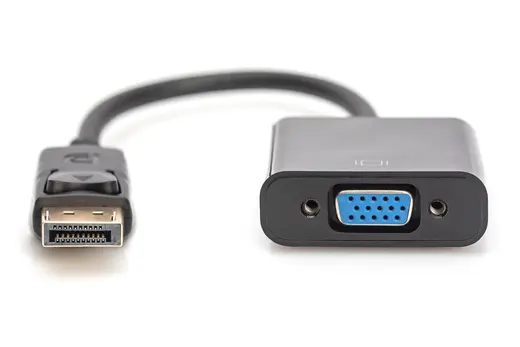 DIGITUS AK-340403-001-S DisplayPort adaptör kablosu, DP - HD15 St/Bu, 0,15 m, m/kilitleme DP 1.2 uyumlu, CE, Siyah renk alternatif görünüm