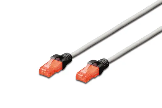 BEEK BC-U6050-CO CAT6 U/UTP Cross Patch Kablosu, AWG 26, 5 metre, gri renk, koruma kılıfı siyah renk, LSZH