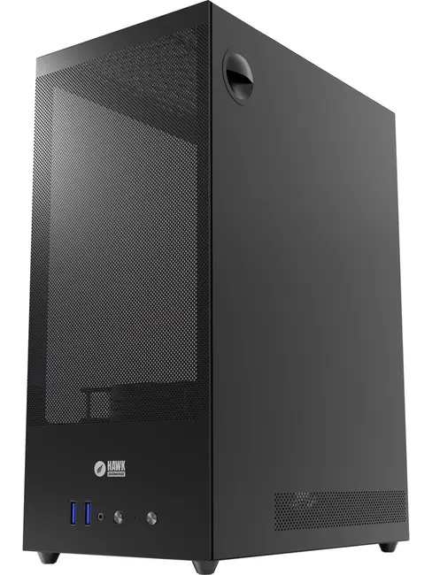HAWK GAMING HC310-600W 600W RGB MESH MINI TOWER SIYAH GAMING KASA alternatif görünüm