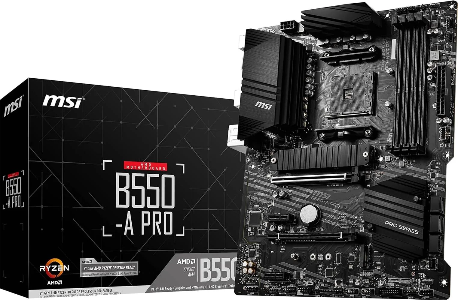 Msı B550-A Pro AM4 DDR4 Bellek 4400(OC) HDMI DP M.2 USB3.2 ATX Anakart