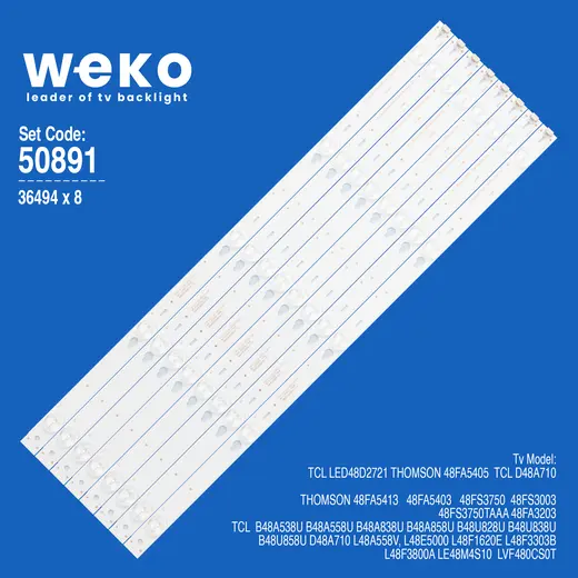 WKSET-5891 36494X8 48HR330M05A1 V2 TOT_4802700_8X5_3030C_V3 8 ADET LED BAR