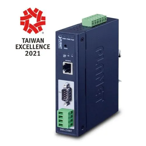 PLANET PL-IMG-2100T Endüstriyel Modbus Ağ Geçidi (Industrial Modbus Gateway) 1-Port RS232/RS422/RS485 1 x 10/100TX