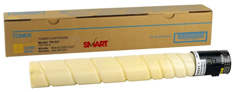 Minolta-Develop TN-221 Smart Sarı Toner Bizhub C-227 C-287 Sindoh D-310 D-311