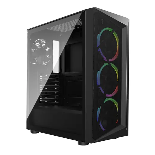 COOLERMASTER 650W 80+ BRONZE CMP510 TG CP510-KGNN65-S01 4-ARGB Fanlı Gaming Mid-Tower PC Kasası görseli 6