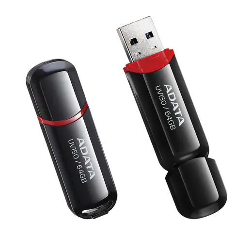 ADATA UV150 64GB USB3.2 Black AUV150-64G-RBK görseli 3