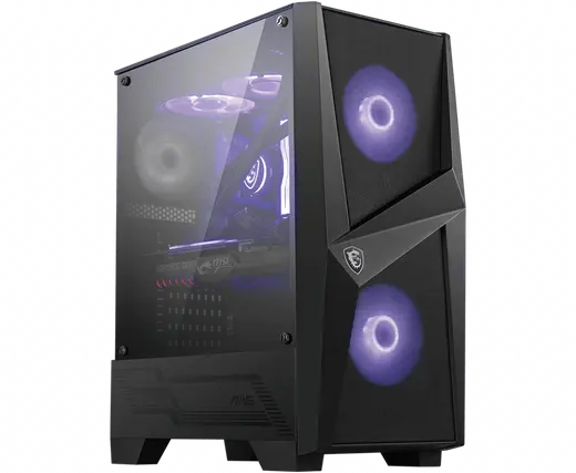 MSI MAG FORGE 100M USB3.2 2x12CM RGB + 12CM FAN PENCERELI ATX SIYAH KASA