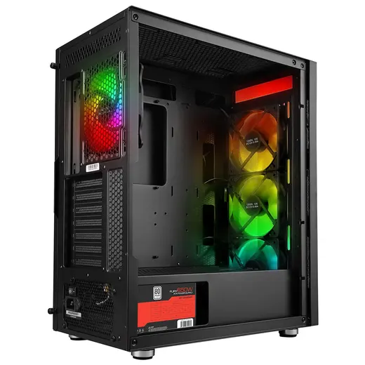 POWERBOOST 650W 80+ PB-P3701B 4-ARGB Fanlı Gaming Mid-Tower PC Kasası görseli 4