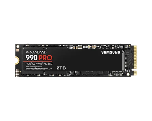 SAMSUNG 990 PRO 2 TB NVME GEN4 SSD 7450/6900 (MZ-V9P2T0BW)