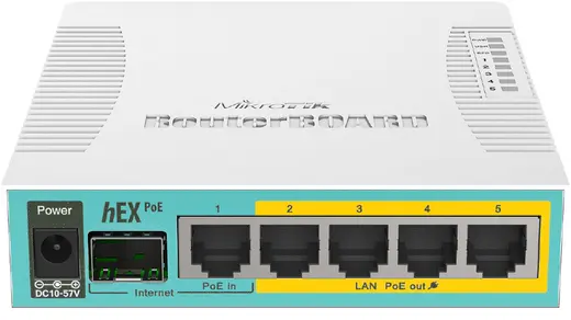 Mikrotik RB960PGS HEX POE 5 PORT 10/100/1000 Switch and Router POE SFP, L4 görseli 3