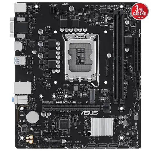 ASUS PRIME H610M-R-SI DDR5 HDMI DP PCIE 4.0 1700p mATX görseli 4